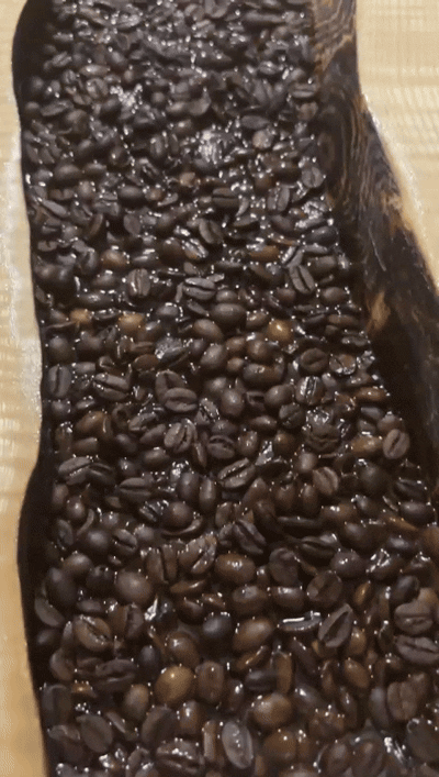 Măsuță pentru cafea din lemn de paltin și rășină epoxidică 55x95 cm - gama Espresso